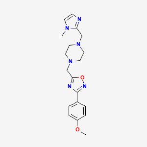 1-{[3-(4-methoxyphenyl)-1,2,4-oxadiazol-5-yl]methyl}-4-[(1-methyl-1H-imidazol-2-yl)methyl]piperazine