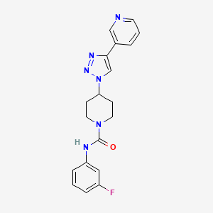 N-(3-fluorophenyl)-4-(4-pyridin-3-yl-1H-1,2,3-triazol-1-yl)piperidine-1-carboxamide