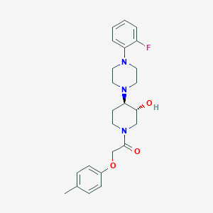 (3R*,4R*)-4-[4-(2-fluorophenyl)-1-piperazinyl]-1-[(4-methylphenoxy)acetyl]-3-piperidinol