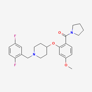 1-(2,5-difluorobenzyl)-4-[5-methoxy-2-(1-pyrrolidinylcarbonyl)phenoxy]piperidine