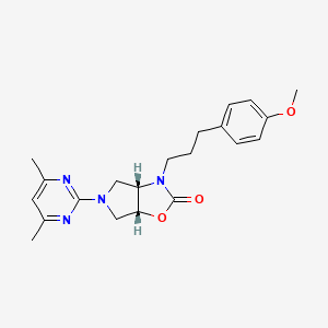 (3aS*,6aR*)-5-(4,6-dimethyl-2-pyrimidinyl)-3-[3-(4-methoxyphenyl)propyl]hexahydro-2H-pyrrolo[3,4-d][1,3]oxazol-2-one