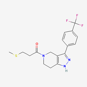 5-[3-(methylthio)propanoyl]-3-[4-(trifluoromethyl)phenyl]-4,5,6,7-tetrahydro-1H-pyrazolo[4,3-c]pyridine