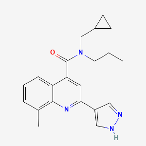 N-(cyclopropylmethyl)-8-methyl-N-propyl-2-(1H-pyrazol-4-yl)quinoline-4-carboxamide