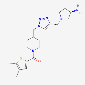 (3R)-1-{[1-({1-[(4,5-dimethyl-2-thienyl)carbonyl]-4-piperidinyl}methyl)-1H-1,2,3-triazol-4-yl]methyl}-3-pyrrolidinamine bis(trifluoroacetate)