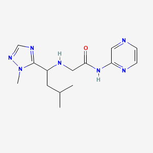 2-{[3-methyl-1-(1-methyl-1H-1,2,4-triazol-5-yl)butyl]amino}-N-pyrazin-2-ylacetamide