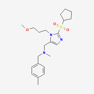 1-[2-(cyclopentylsulfonyl)-1-(3-methoxypropyl)-1H-imidazol-5-yl]-N-methyl-N-(4-methylbenzyl)methanamine