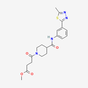 methyl 4-[4-({[3-(5-methyl-1,3,4-thiadiazol-2-yl)phenyl]amino}carbonyl)-1-piperidinyl]-4-oxobutanoate