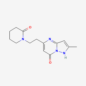 2-methyl-5-[2-(2-oxopiperidin-1-yl)ethyl]pyrazolo[1,5-a]pyrimidin-7(4H)-one