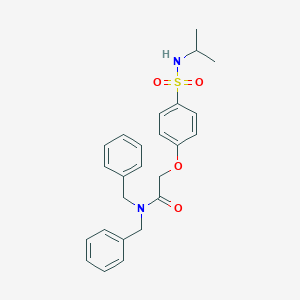 molecular formula C25H28N2O4S B425324 N,N-dibenzyl-2-{4-[(isopropylamino)sulfonyl]phenoxy}acetamide 