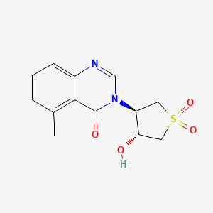 molecular formula C13H14N2O4S B4253244 3-[trans-4-hydroxy-1,1-dioxidotetrahydro-3-thienyl]-5-methylquinazolin-4(3H)-one 