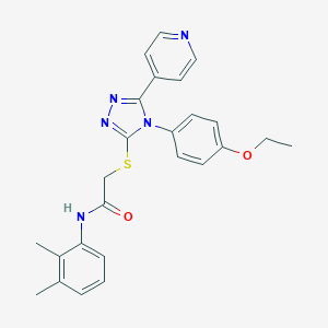 molecular formula C25H25N5O2S B425326 N-(2,3-dimethylphenyl)-2-{[4-(4-ethoxyphenyl)-5-(pyridin-4-yl)-4H-1,2,4-triazol-3-yl]sulfanyl}acetamide 