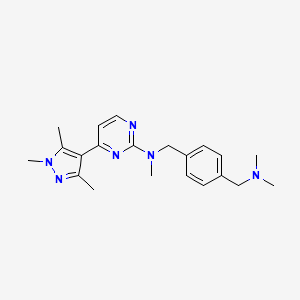 N-{4-[(dimethylamino)methyl]benzyl}-N-methyl-4-(1,3,5-trimethyl-1H-pyrazol-4-yl)pyrimidin-2-amine