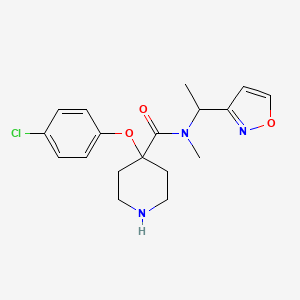 4-(4-chlorophenoxy)-N-(1-isoxazol-3-ylethyl)-N-methylpiperidine-4-carboxamide