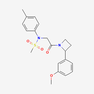 N-{2-[2-(3-methoxyphenyl)azetidin-1-yl]-2-oxoethyl}-N-(4-methylphenyl)methanesulfonamide