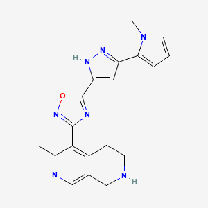 6-methyl-5-{5-[3-(1-methyl-1H-pyrrol-2-yl)-1H-pyrazol-5-yl]-1,2,4-oxadiazol-3-yl}-1,2,3,4-tetrahydro-2,7-naphthyridine trifluoroacetate