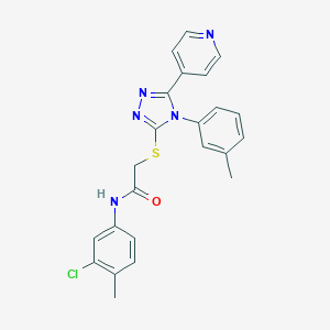 molecular formula C23H20ClN5OS B425333 N-(3-chloro-4-methylphenyl)-2-{[4-(3-methylphenyl)-5-(4-pyridinyl)-4H-1,2,4-triazol-3-yl]sulfanyl}acetamide 