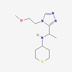 molecular formula C12H22N4OS B4253335 N-{1-[4-(2-methoxyethyl)-4H-1,2,4-triazol-3-yl]ethyl}tetrahydro-2H-thiopyran-4-amine 