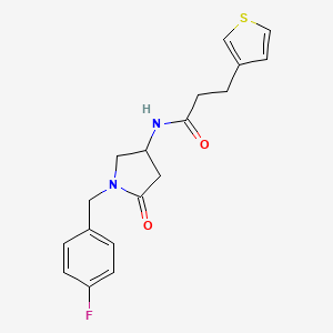 N-[1-(4-fluorobenzyl)-5-oxo-3-pyrrolidinyl]-3-(3-thienyl)propanamide