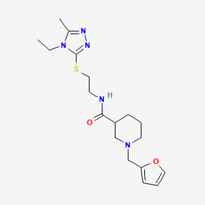 N-{2-[(4-ethyl-5-methyl-4H-1,2,4-triazol-3-yl)thio]ethyl}-1-(2-furylmethyl)piperidine-3-carboxamide