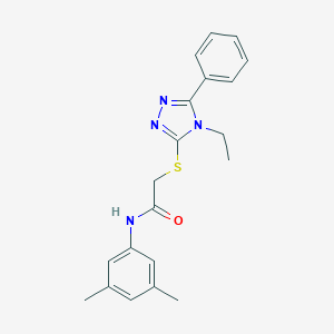 N-(3,5-dimethylphenyl)-2-[(4-ethyl-5-phenyl-4H-1,2,4-triazol-3-yl)sulfanyl]acetamide