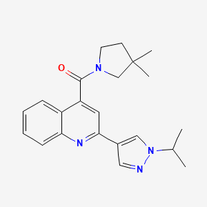 4-[(3,3-dimethylpyrrolidin-1-yl)carbonyl]-2-(1-isopropyl-1H-pyrazol-4-yl)quinoline