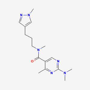 2-(dimethylamino)-N,4-dimethyl-N-[3-(1-methyl-1H-pyrazol-4-yl)propyl]pyrimidine-5-carboxamide