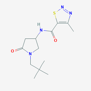 N-[1-(2,2-dimethylpropyl)-5-oxo-3-pyrrolidinyl]-4-methyl-1,2,3-thiadiazole-5-carboxamide