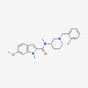 N-[1-[(2-fluorophenyl)methyl]piperidin-3-yl]-6-methoxy-N,1-dimethylindole-2-carboxamide