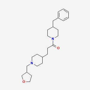 1-(4-benzylpiperidin-1-yl)-3-[1-(oxolan-3-ylmethyl)piperidin-4-yl]propan-1-one