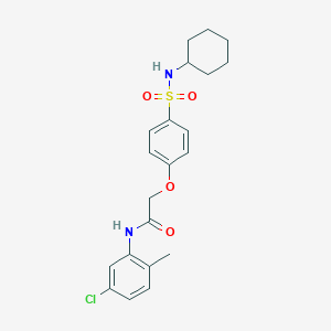 molecular formula C21H25ClN2O4S B425342 N-(5-chloro-2-methylphenyl)-2-[4-(cyclohexylsulfamoyl)phenoxy]acetamide 