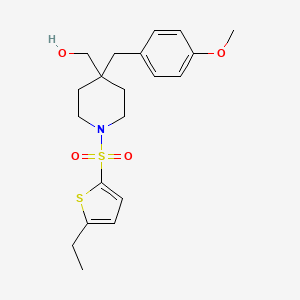 [1-[(5-ethyl-2-thienyl)sulfonyl]-4-(4-methoxybenzyl)-4-piperidinyl]methanol