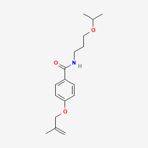 molecular formula C17H25NO3 B4253428 N-(3-isopropoxypropyl)-4-[(2-methylprop-2-en-1-yl)oxy]benzamide 