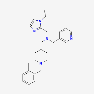 1-(1-ethyl-1H-imidazol-2-yl)-N-{[1-(2-methylbenzyl)-4-piperidinyl]methyl}-N-(3-pyridinylmethyl)methanamine