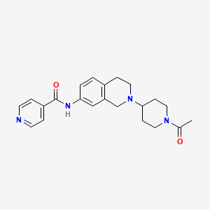 molecular formula C22H26N4O2 B4253448 N-[2-(1-acetyl-4-piperidinyl)-1,2,3,4-tetrahydro-7-isoquinolinyl]isonicotinamide 