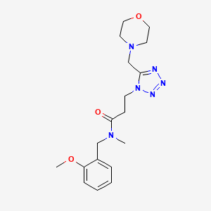 molecular formula C18H26N6O3 B4253456 N-(2-methoxybenzyl)-N-methyl-3-[5-(4-morpholinylmethyl)-1H-tetrazol-1-yl]propanamide 