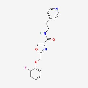 2-[(2-fluorophenoxy)methyl]-N-[2-(4-pyridinyl)ethyl]-1,3-oxazole-4-carboxamide