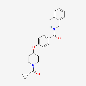 4-{[1-(cyclopropylcarbonyl)-4-piperidinyl]oxy}-N-(2-methylbenzyl)benzamide