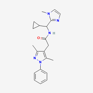 N-[cyclopropyl(1-methyl-1H-imidazol-2-yl)methyl]-2-(3,5-dimethyl-1-phenyl-1H-pyrazol-4-yl)acetamide