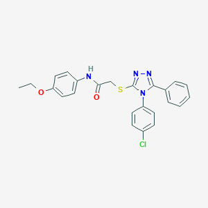 2-{[4-(4-chlorophenyl)-5-phenyl-4H-1,2,4-triazol-3-yl]sulfanyl}-N-(4-ethoxyphenyl)acetamide