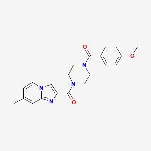 2-{[4-(4-methoxybenzoyl)-1-piperazinyl]carbonyl}-7-methylimidazo[1,2-a]pyridine trifluoroacetate