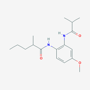 molecular formula C17H26N2O3 B4253545 N-[2-(isobutyrylamino)-4-methoxyphenyl]-2-methylpentanamide 