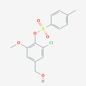 molecular formula C15H15ClO5S B425357 2-Chloro-4-(hydroxymethyl)-6-methoxyphenyl 4-methylbenzenesulfonate 