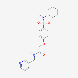 molecular formula C20H25N3O4S B425358 2-(4-Cyclohexylsulfamoyl-phenoxy)-N-pyridin-3-ylmethyl-acetamide 