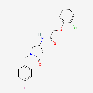 2-(2-chlorophenoxy)-N-[1-(4-fluorobenzyl)-5-oxo-3-pyrrolidinyl]acetamide