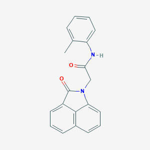 molecular formula C20H16N2O2 B425370 N-(2-methylphenyl)-2-(2-oxobenzo[cd]indol-1(2H)-yl)acetamide 