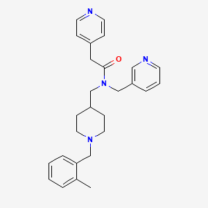 molecular formula C27H32N4O B4253703 N-{[1-(2-methylbenzyl)-4-piperidinyl]methyl}-2-(4-pyridinyl)-N-(3-pyridinylmethyl)acetamide 