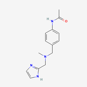 molecular formula C14H18N4O B4253731 N-(4-{[(1H-imidazol-2-ylmethyl)(methyl)amino]methyl}phenyl)acetamide 