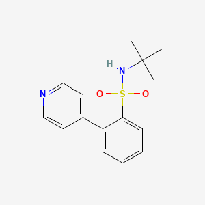 molecular formula C15H18N2O2S B4253761 N-(tert-butyl)-2-pyridin-4-ylbenzenesulfonamide 