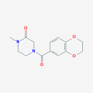molecular formula C14H16N2O4 B4253762 4-(2,3-dihydro-1,4-benzodioxin-6-ylcarbonyl)-1-methyl-2-piperazinone 