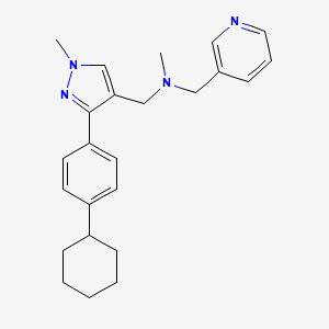 molecular formula C24H30N4 B4253797 1-[3-(4-cyclohexylphenyl)-1-methyl-1H-pyrazol-4-yl]-N-methyl-N-(3-pyridinylmethyl)methanamine 